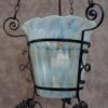 Art Nouveau Vaseline glass light (SKU 6708) - Image 3