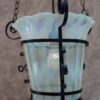 Art Nouveau Vaseline glass light (SKU 6708) - Image 2