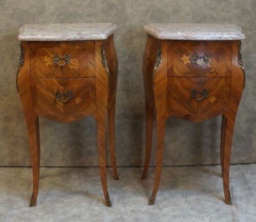 7287 Pair of French Bedside Cabinets