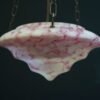 Art Deco Pink and White Pendant Light