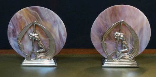 #8053 Pair of Art Deco Style Silhouette Lamps