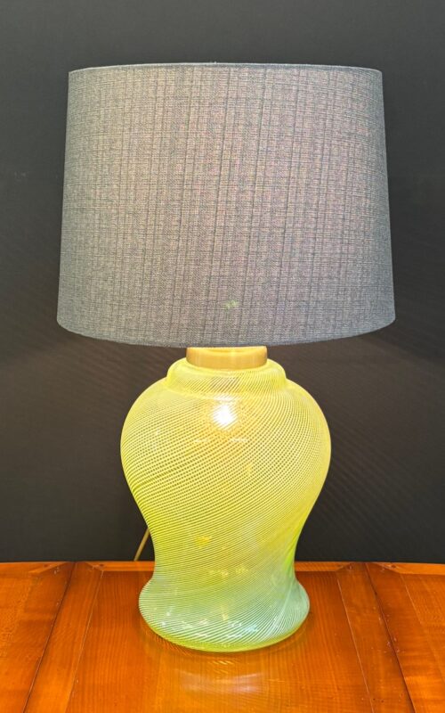 #8093 Vintage Italian latticino Lamp