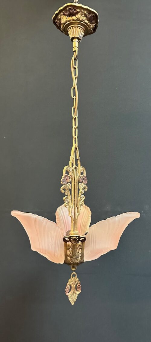 #8236 Art Deco Slip Shade Hanging Light