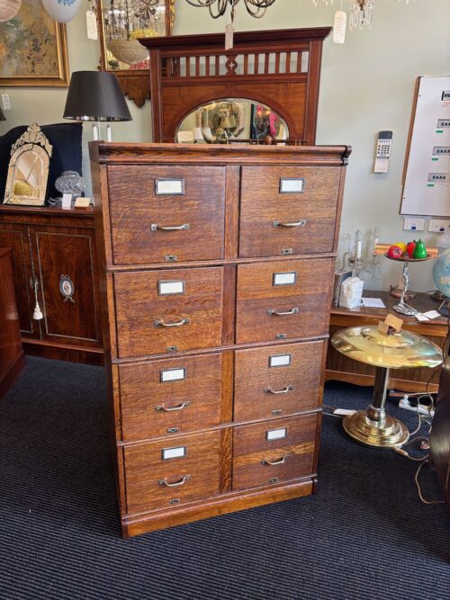 #9028 American oak Double Filing Cabinet