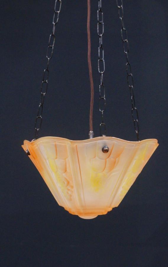 Original Art Deco Hanging Light (SKU PL 7812) - Seanic Antiques