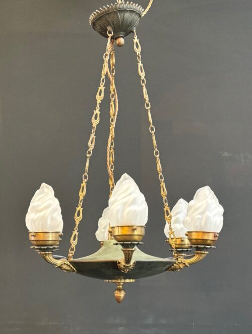 #8241 French Bronze 6 Light Chandelier