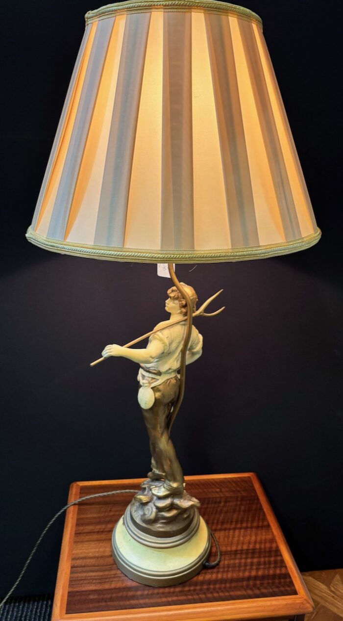 #8263 Tall American spelter lamp - Image 3