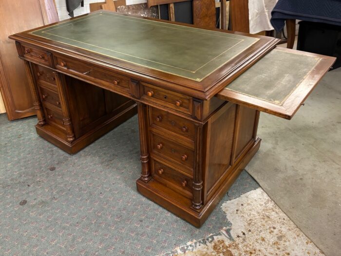 #7975 French twin pedestal desk - Image 7