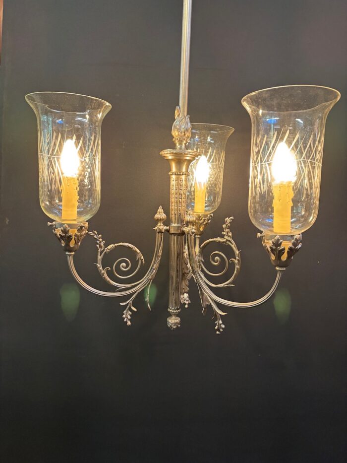 #888 French Style 3 arm chandelier - Image 2