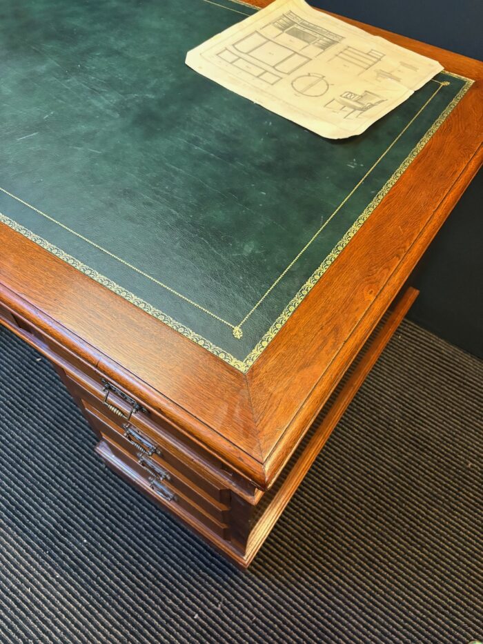 #     Edwardian Walnut desk - Image 6