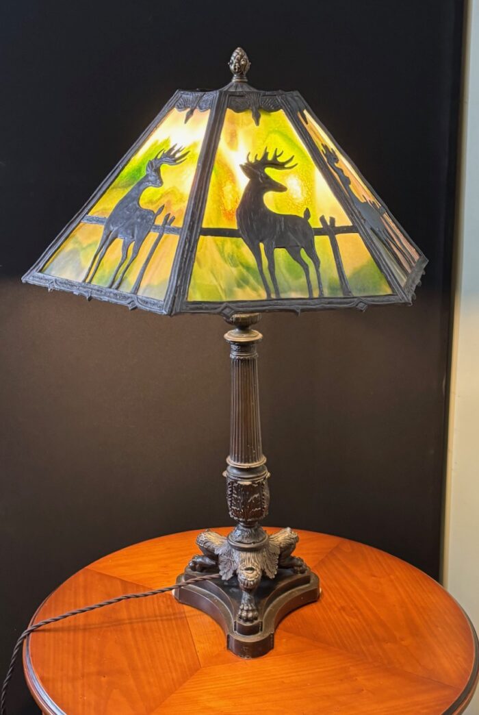 #8354 Original American bronze lamp - Image 4