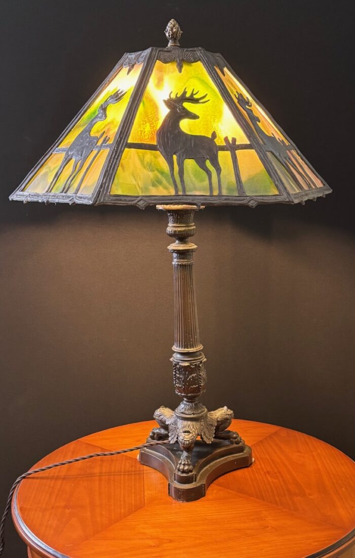 #8354 Original American bronze lamp - Image 3