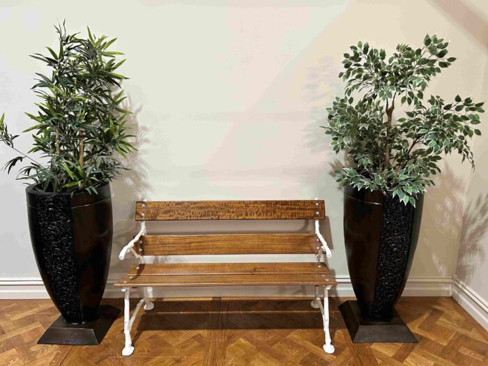 #8558 Pair Of Bronze Garden Urns - Image 2