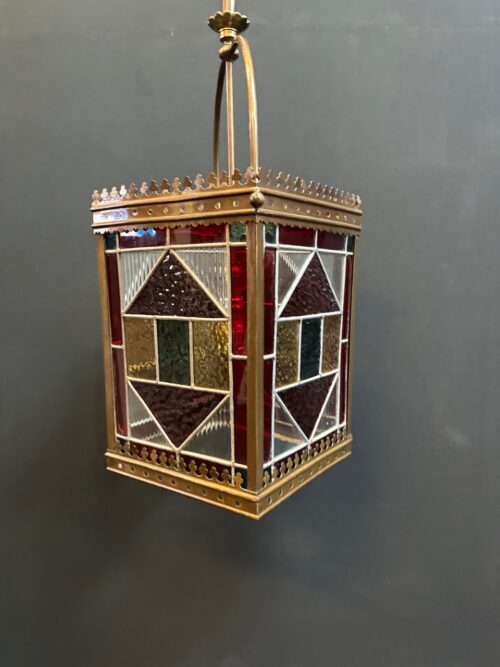 #8379 Antique Leadlight Lantern