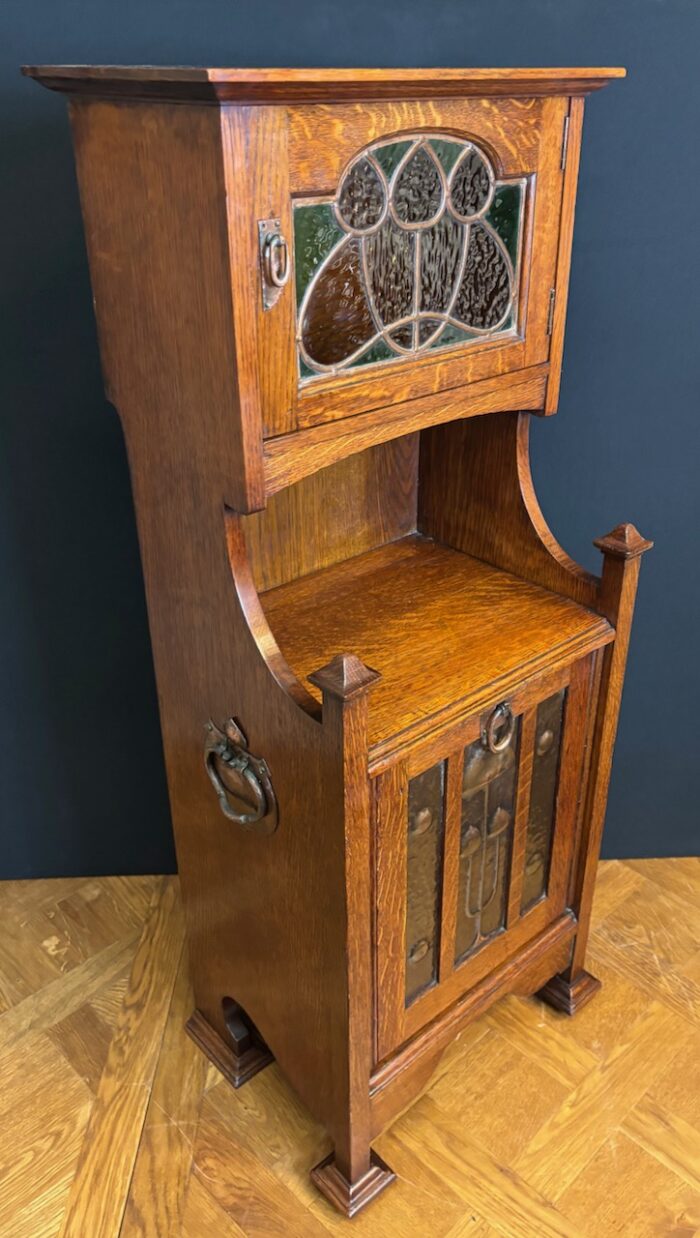 #8556 Art Nouveau English Oak Purdonium - Image 6