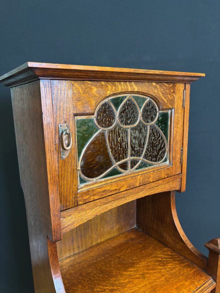 #8556 Art Nouveau English Oak Purdonium - Image 4