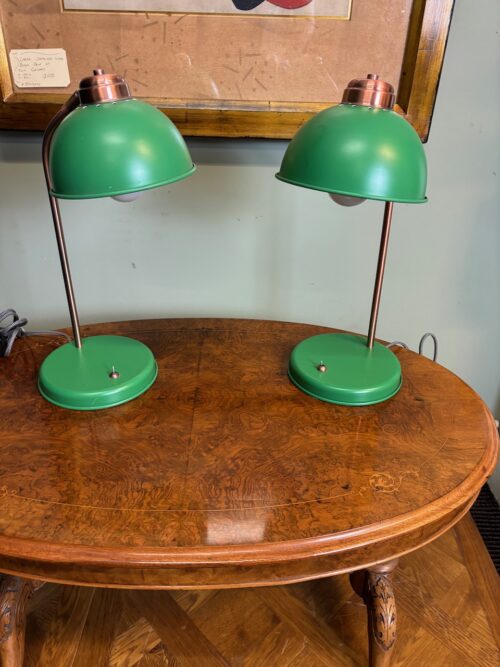 #8576 Pair of Industrial Style Table Lamps