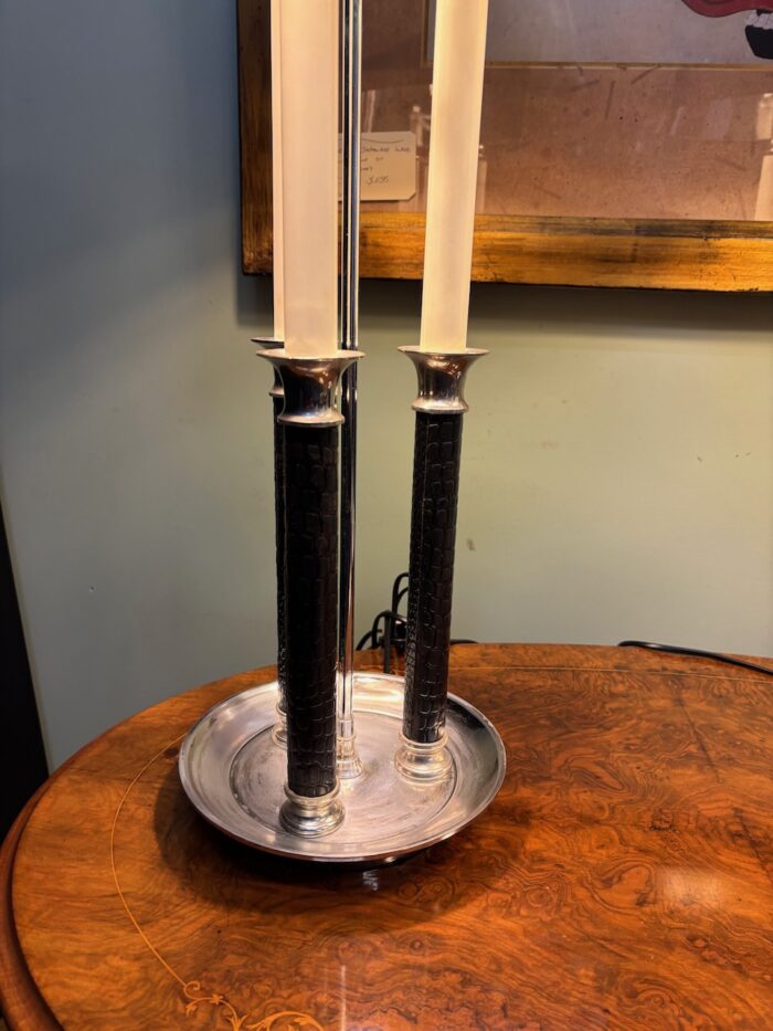 #8584 Pair Of French style Bouillotte table lamps - Image 4