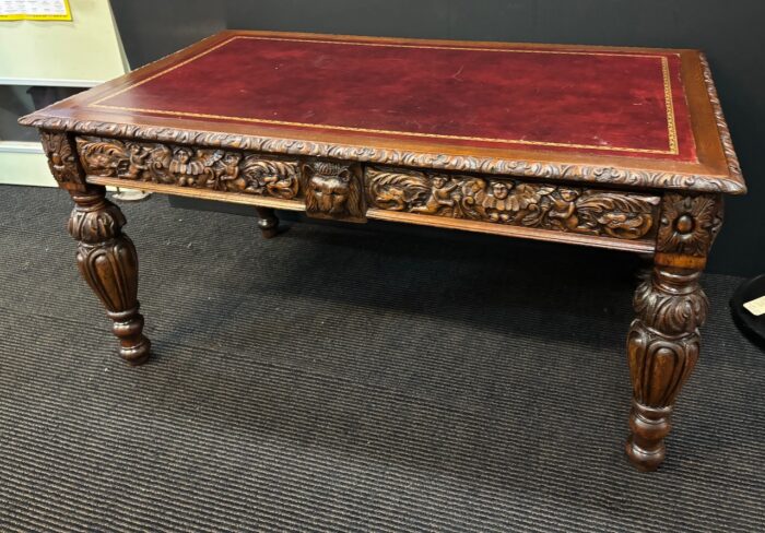 #673c English Gothic Desk - Image 6