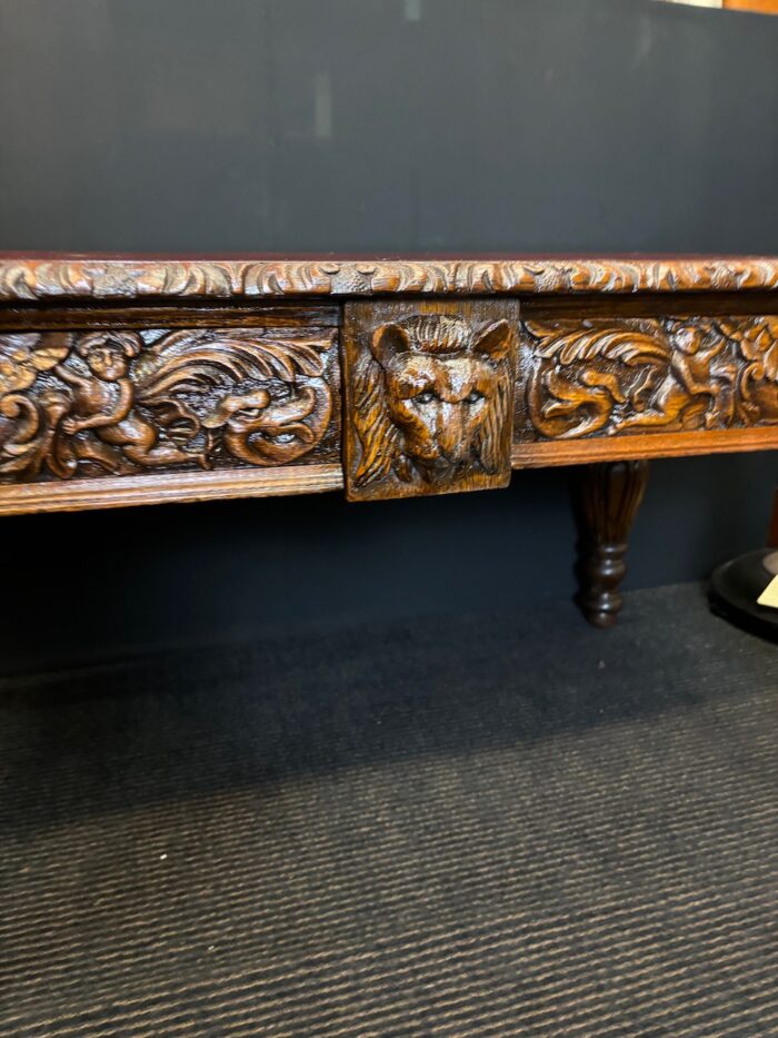 #673c English Gothic Desk - Image 3