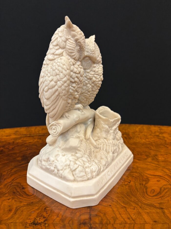 8588 English Parian Owl Pair - Image 3