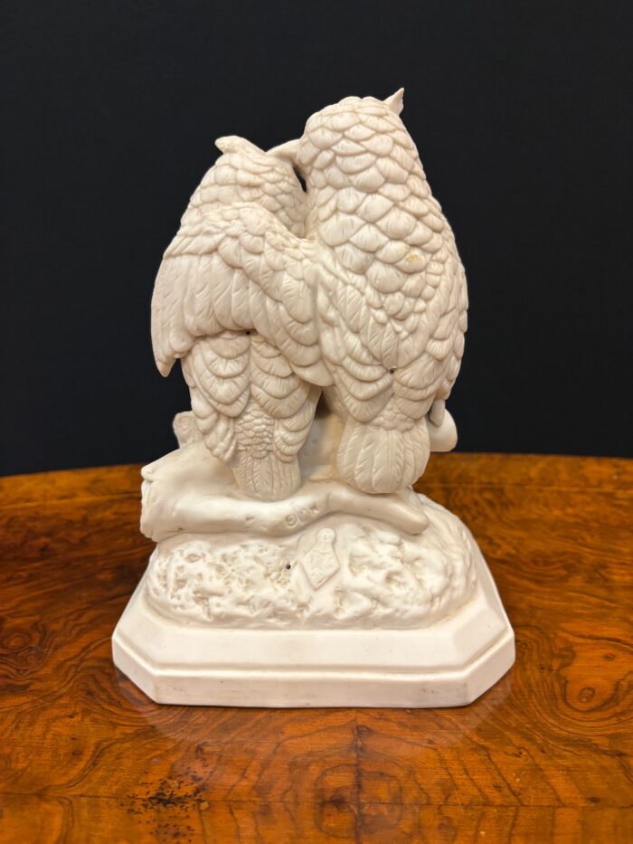 8588 English Parian Owl Pair - Image 4