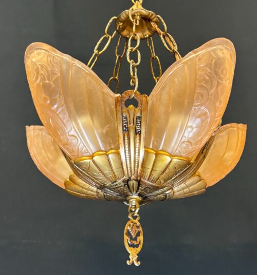 #8631 American Art Deco slip shade light