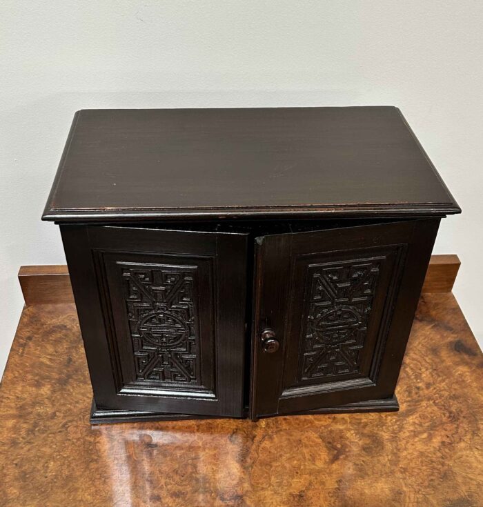 #8591 English 'Chinoiserie' Tea Cabinet - Image 3