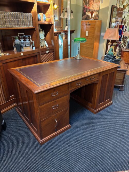 673D Edwardian Fiddleback Blackwood Desk by Rojo