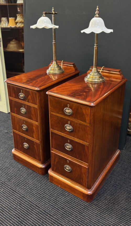 #8675/a Pair of 1920's Bedside Cabinets