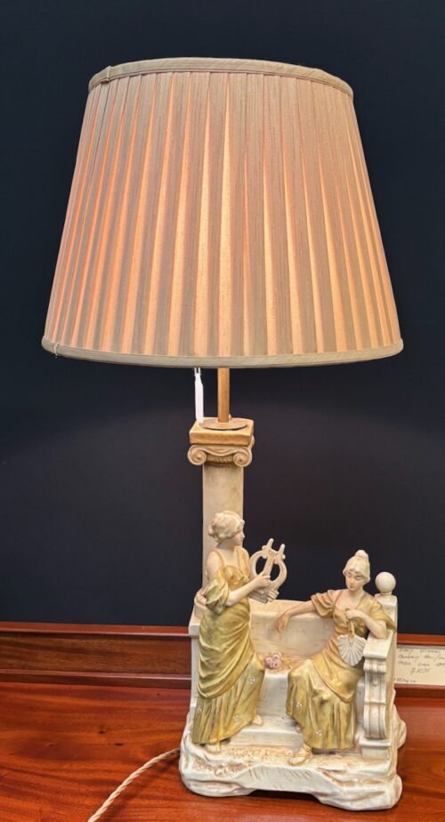 #8553 Royal Dux Bisque Lamp