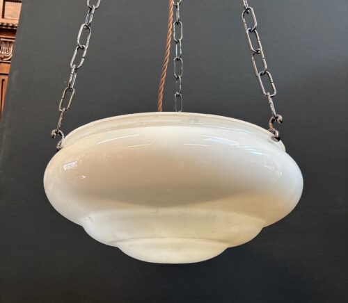 #8678 Art Deco White Glass Shade (5 in stock)