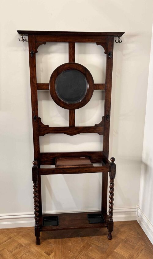 #8803 Jacobean Oak Hallstand