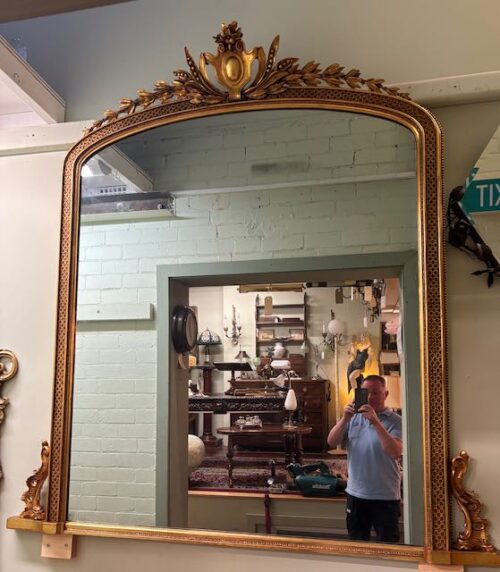 #8807 Large Victorian Gilt Mirror