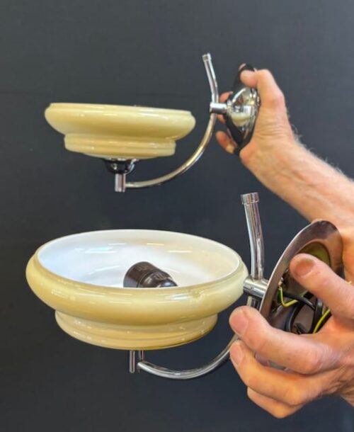 #pl 11693 pair of 1930s wall lights