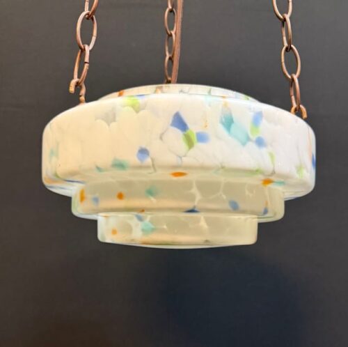 #8558 Art Deco Stepped Glass Light Shade