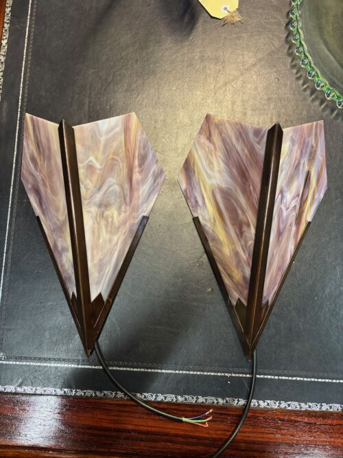 #375 Pair of Art deco Wall sconces