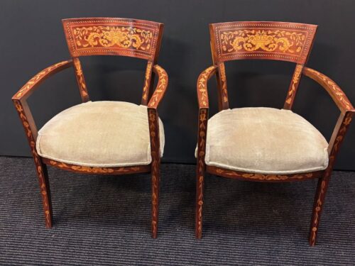 #9118 Pair of Continental Arm Chairs